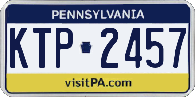 PA license plate KTP2457