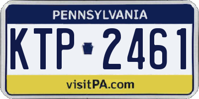 PA license plate KTP2461