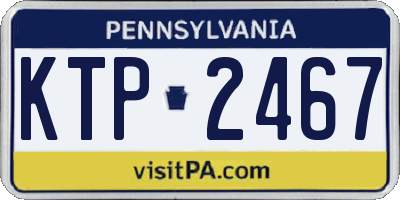 PA license plate KTP2467