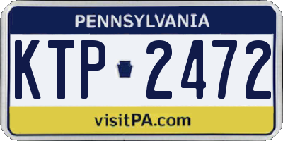 PA license plate KTP2472