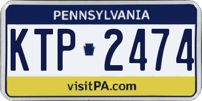 PA license plate KTP2474