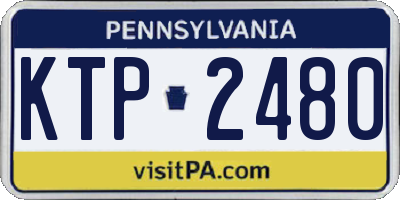 PA license plate KTP2480