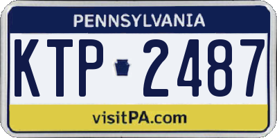 PA license plate KTP2487