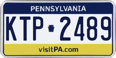 PA license plate KTP2489