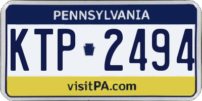PA license plate KTP2494