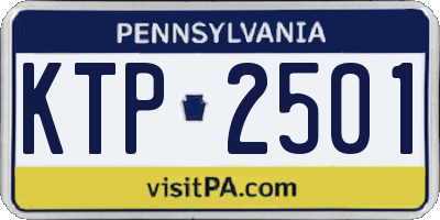 PA license plate KTP2501
