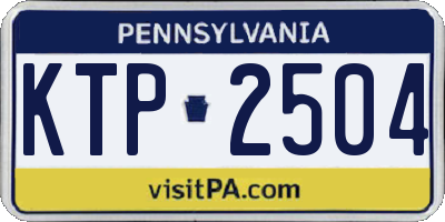 PA license plate KTP2504