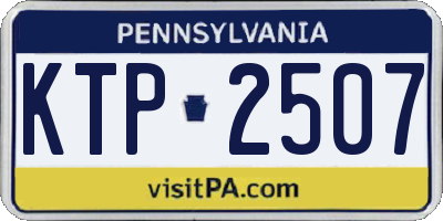 PA license plate KTP2507