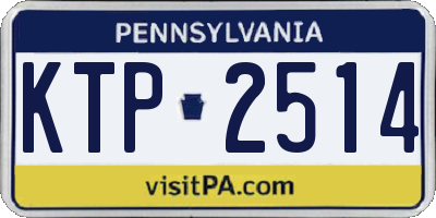 PA license plate KTP2514