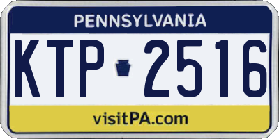 PA license plate KTP2516