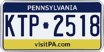 PA license plate KTP2518