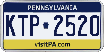 PA license plate KTP2520