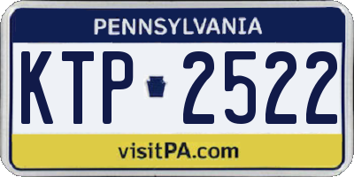 PA license plate KTP2522