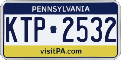 PA license plate KTP2532