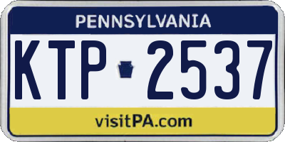 PA license plate KTP2537