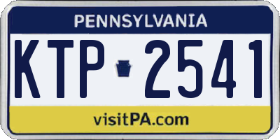 PA license plate KTP2541