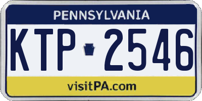 PA license plate KTP2546