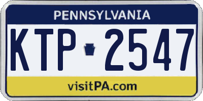 PA license plate KTP2547