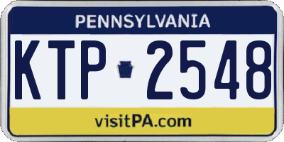 PA license plate KTP2548
