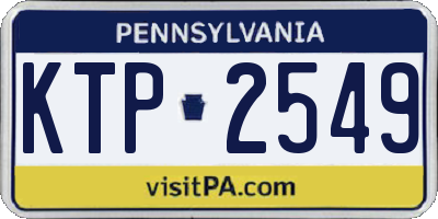 PA license plate KTP2549