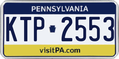 PA license plate KTP2553