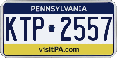 PA license plate KTP2557