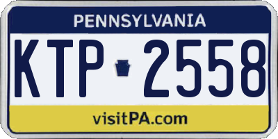 PA license plate KTP2558