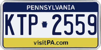 PA license plate KTP2559