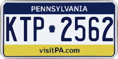 PA license plate KTP2562