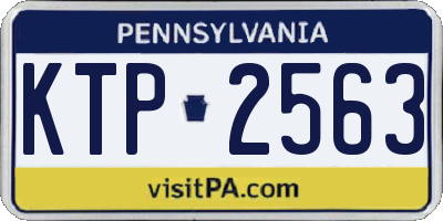PA license plate KTP2563