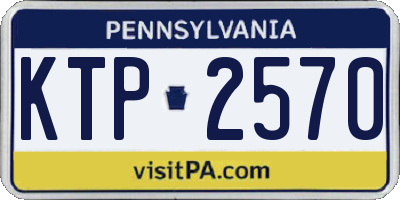 PA license plate KTP2570