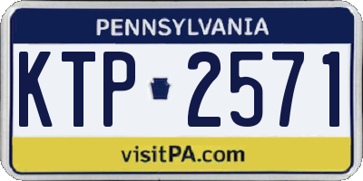 PA license plate KTP2571