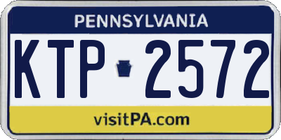PA license plate KTP2572
