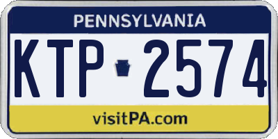 PA license plate KTP2574