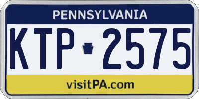 PA license plate KTP2575