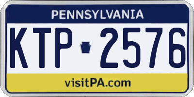 PA license plate KTP2576