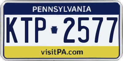 PA license plate KTP2577