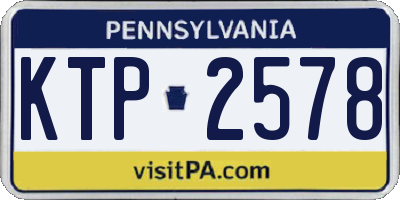 PA license plate KTP2578