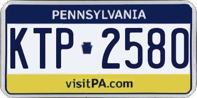 PA license plate KTP2580