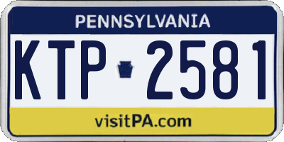 PA license plate KTP2581