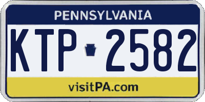 PA license plate KTP2582