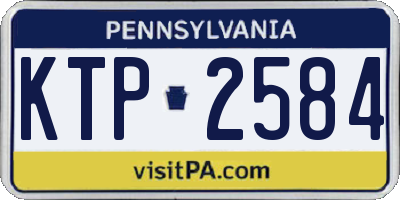 PA license plate KTP2584