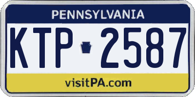 PA license plate KTP2587