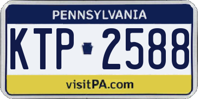 PA license plate KTP2588