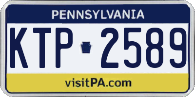 PA license plate KTP2589