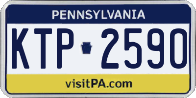 PA license plate KTP2590