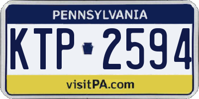 PA license plate KTP2594