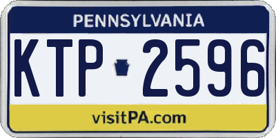 PA license plate KTP2596