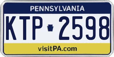 PA license plate KTP2598
