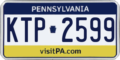 PA license plate KTP2599